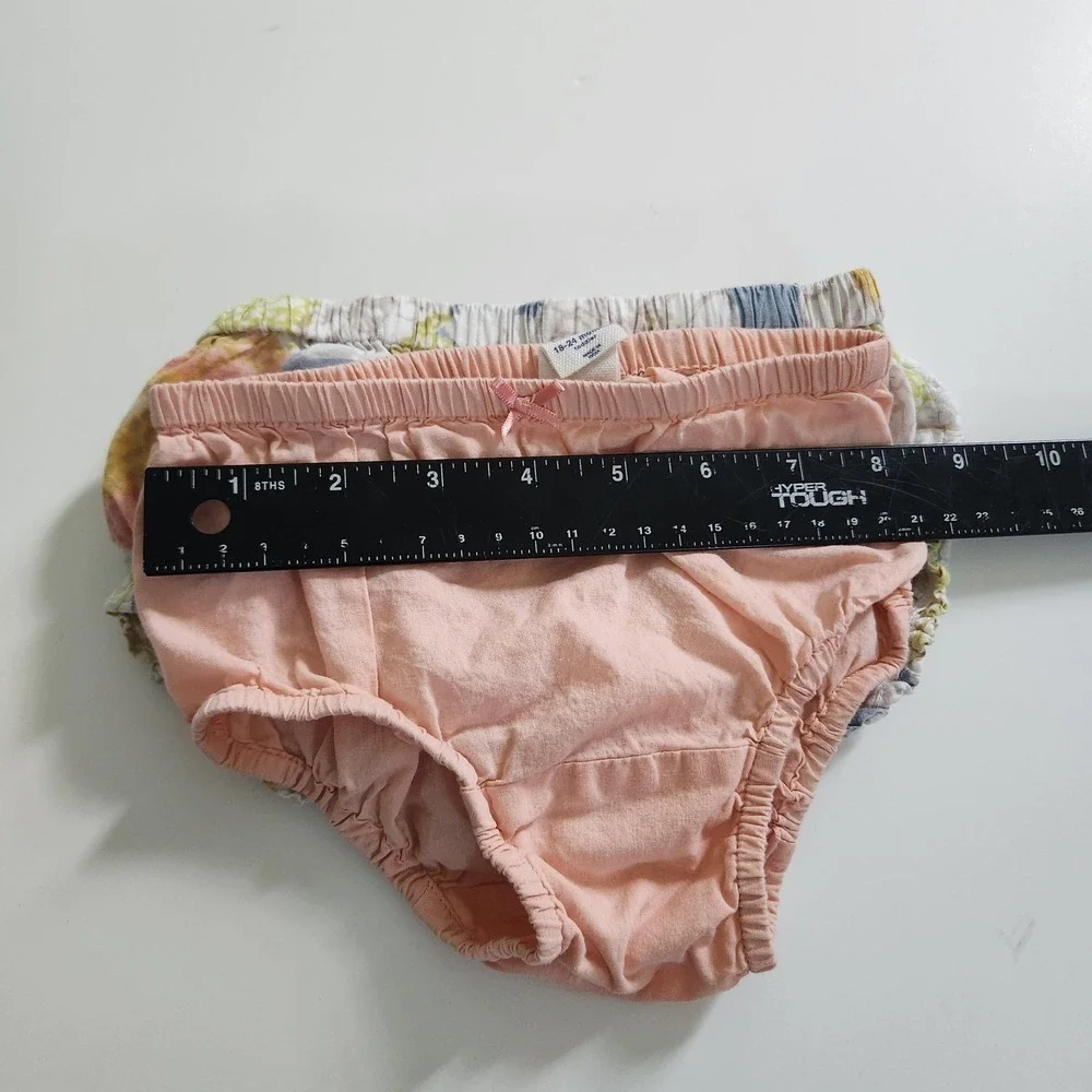 Baby Gap 100% Cotton Bloomers Diaper Covers size 18-24M Peach Floral Ruffle